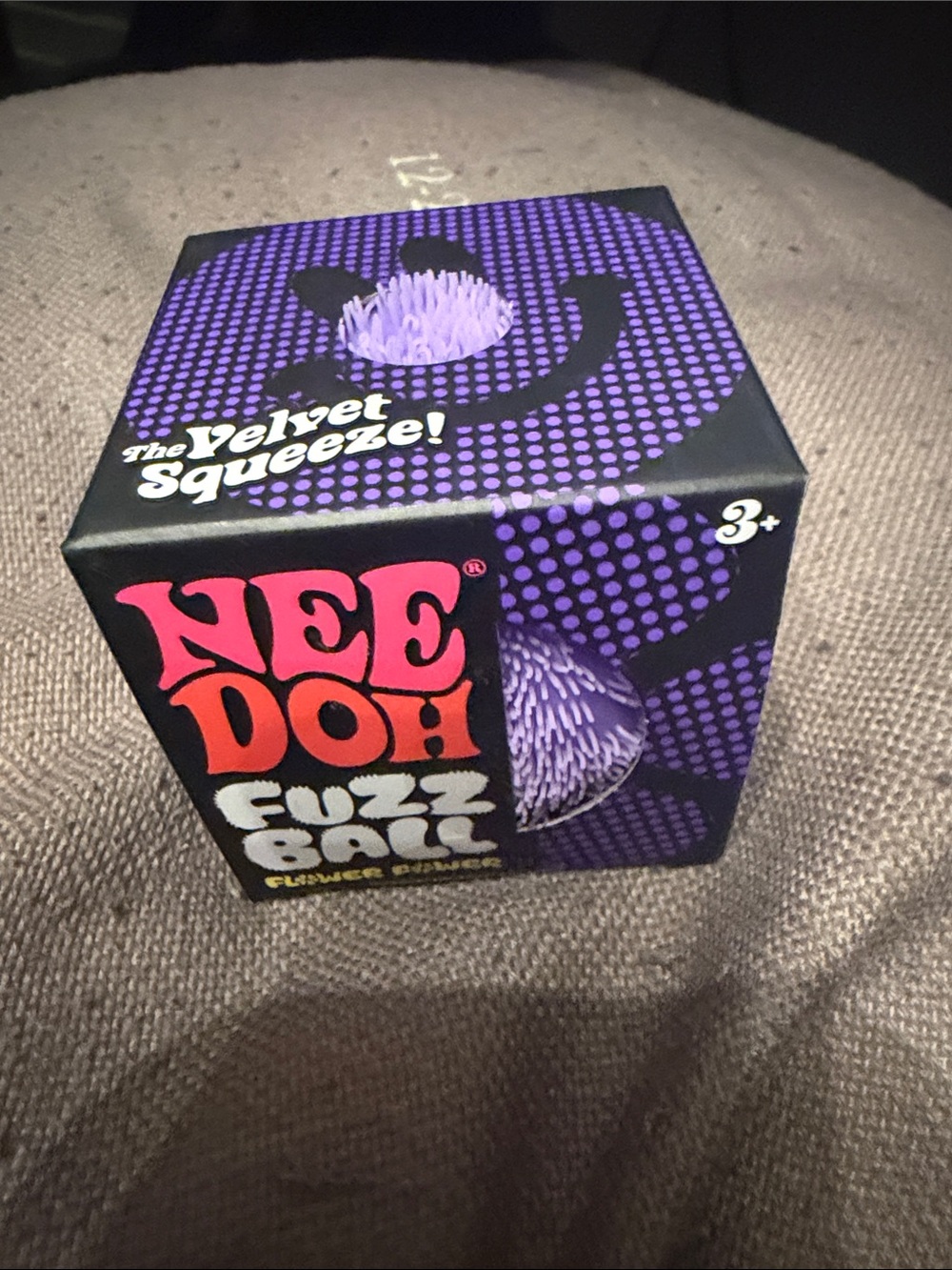 Authentic NeeDoh Purple Fuzz Ball Sensory Squeeze Toy